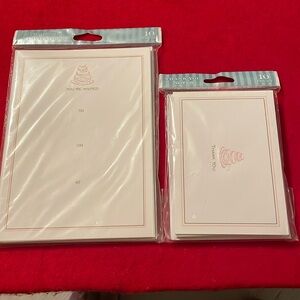 G Squared Write-In Invitations & Thank-You Notes-Pink Glitter Cake Design